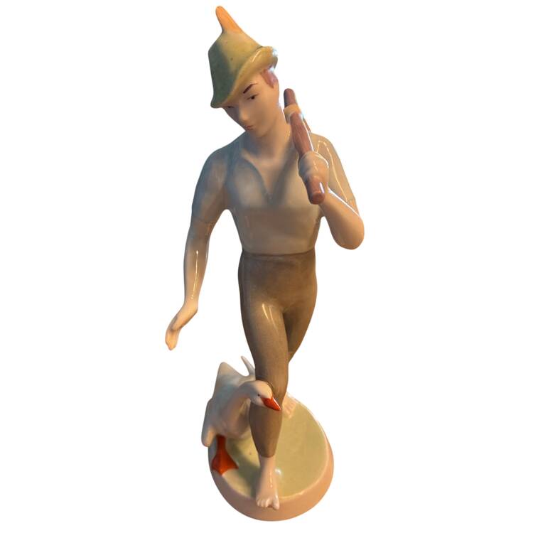 Hollohaza Figurines Boy With Goose - No Box