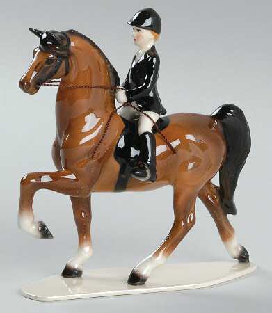 Hagen-Renaker Figurines Dressage Horse & Rider - No Box