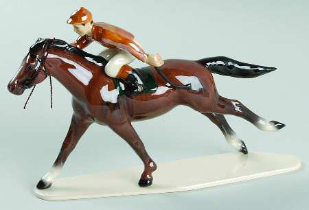 Hagen-Renaker Figurines Race Horse With Jockey - No Box