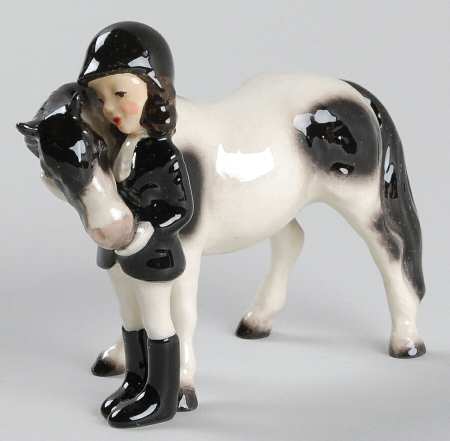 Hagen-Renaker Figurines Big Sister With Pony - No Box