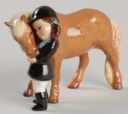 Hagen-Renaker Figurines Girl With Pony - No Box