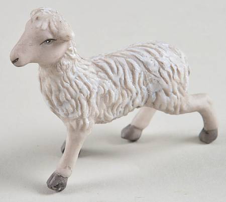 Thomas Kinkade Nativity Lamb-Grey And White-Head Up - No Box