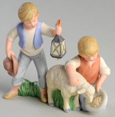 Thomas Kinkade Nativity Thoughtful Brothers - No Box 39b
