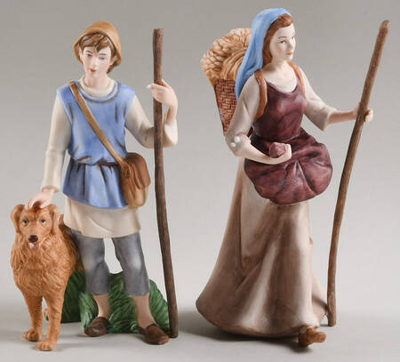 Thomas Kinkade Nativity Fruitful Bounty & Shepherds Watch - No Box