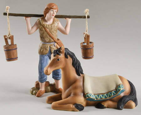 Thomas Kinkade Nativity Humble Peasant & Loyal Horse - No Box
