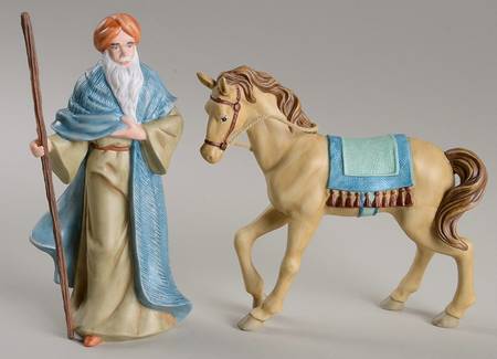 Thomas Kinkade Nativity Silent Praise & Faithful Horse - No Box