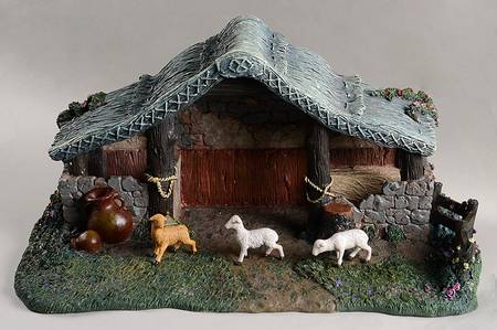 Thomas Kinkade Nativity Star Of Hope Creche With Lambs - No Box