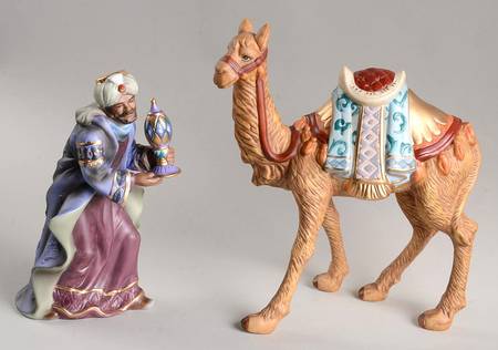 Thomas Kinkade Nativity King Balthazar & Standing Camel Boxed S/ - No Box