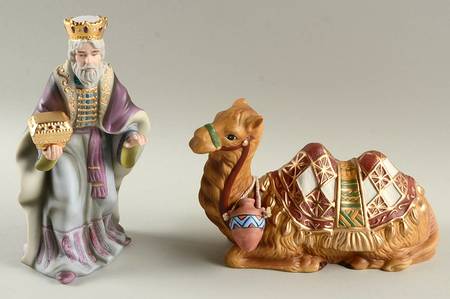 Thomas Kinkade Nativity King Gaspar & Seated Camel-Boxed Set/2  - No Box