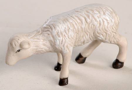Thomas Kinkade Nativity Lamb-Grey And White-Head Down - No Box