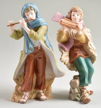 Thomas Kinkade Nativity Song Of Peace & Song Of Joy Musicians - No Box