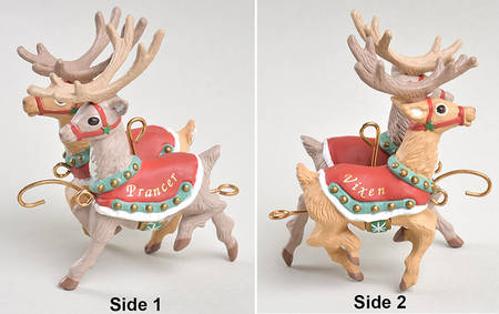 Santa and His Reindeer Prancer & Vixen - Boxed