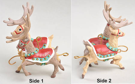 Santa and His Reindeer Donder & Blitzen - Boxed