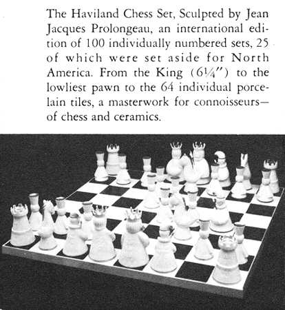 Jean Jacques Prolongeau Chess Set by Haviland