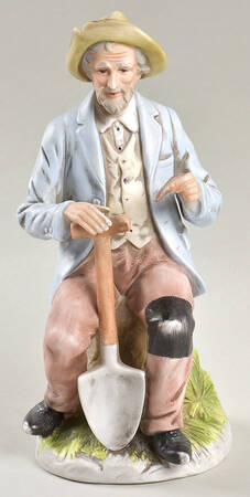 Homco Figurines Old Man With Shovel - No Box 49a