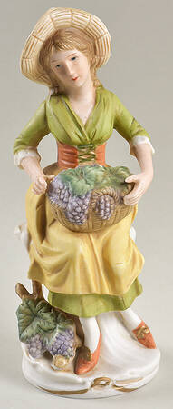 Homco Figurines Young Girl With Grapes  - No Box 104b