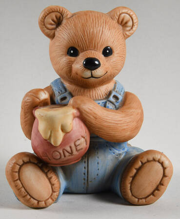 Homco Figurines Teddy Bear With Honey - No Box 45b