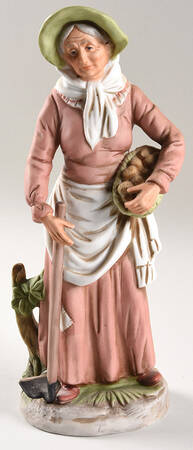 Homco Figurines Old Woman With Stick - No Box 42