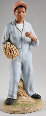 Homco Figurines African American Farmer Man - No Box