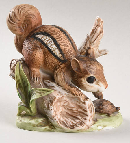 Homco Figurines Chipmunk & Turtle - No Box