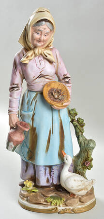 Homco Figurines Old Woman With Goose - No Box 129a