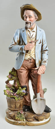Homco Figurines Old Farmer With Shovel - No Box 129a