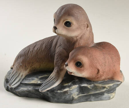 Homco Figurines Baby Seals - No Box