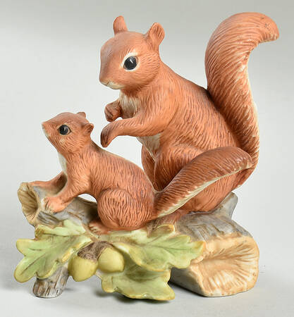 Homco Figurines Mom And Baby Squirrel - No Box