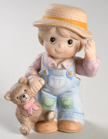Homco Figurines Boy With Teddy Bear - No Box 72b