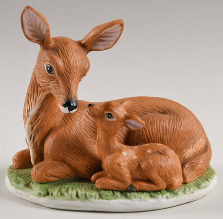 Homco Figurines Mother Deer & Fawn - No Box