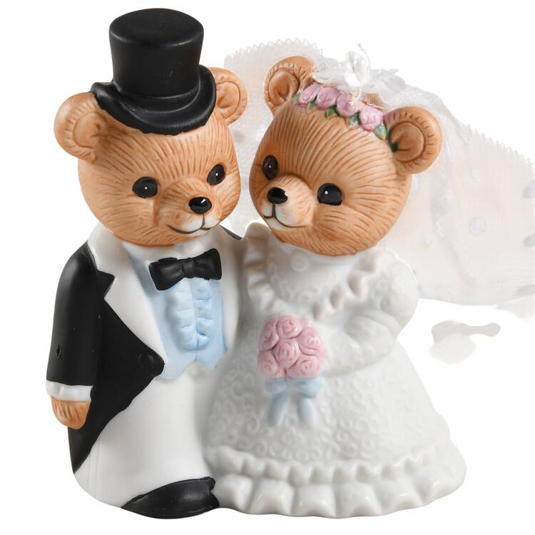 Homco Figurines Teddy Bear-Bride And Groom - No Box