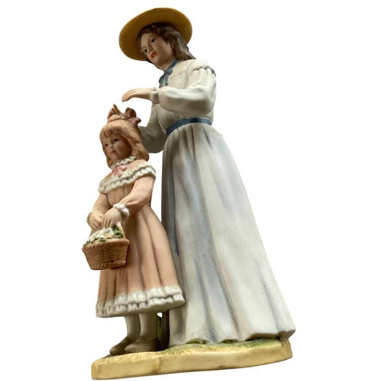 Homco Figurines Mother & Daughter-Fixing Her Hair - No Box
