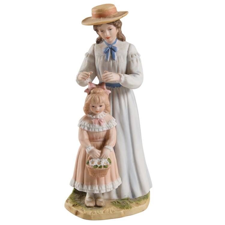 Homco Figurines Mother & Daughter-Fixing Her Hair - No Box