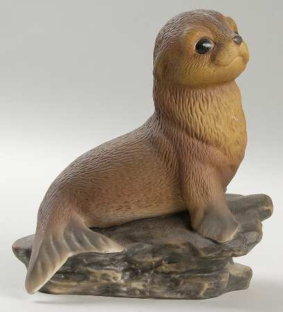 Homco Figurines Baby Pup Seal - Boxed