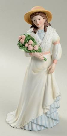 Homco Figurines Woman With Roses - No Box