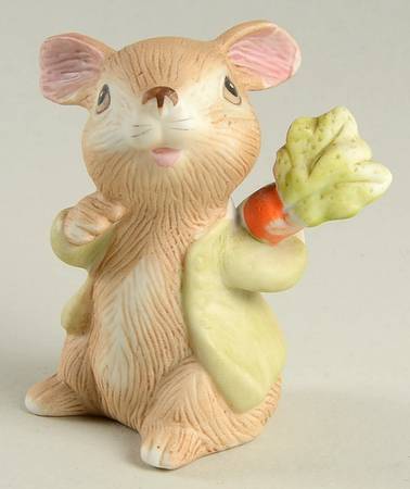 Homco Figurines Rabbit Hiding Carrot - No Box
