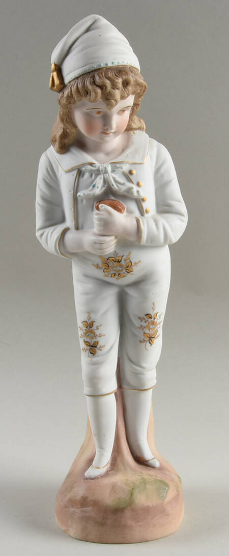 Heubach Figurines Victorian Boy-Bisque - No Box