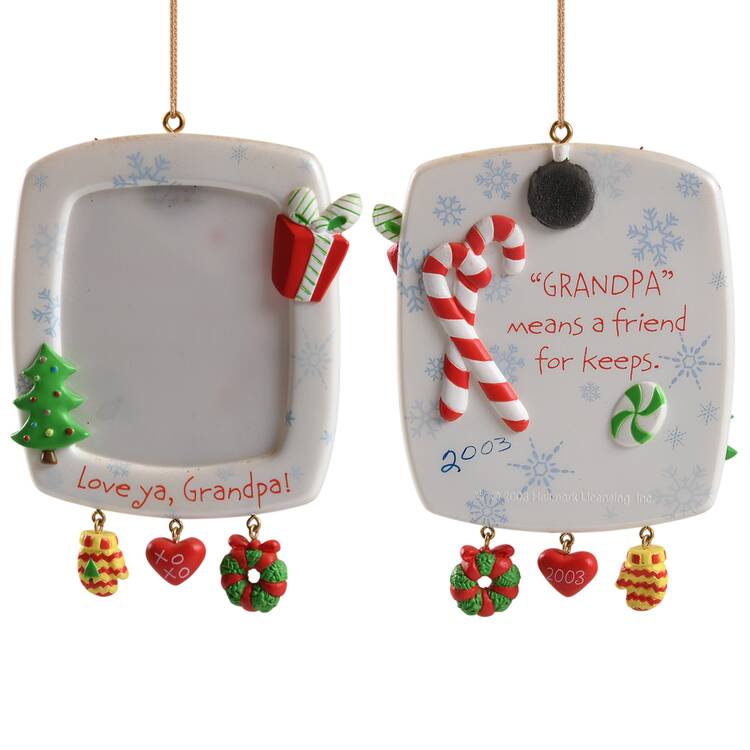 2003 Hallmark Christmas Ornaments Love Ya, Grandpa - Boxed