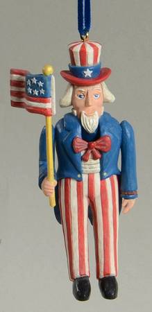 2003 Hallmark Christmas Ornaments Uncle Sam Nutcracker - Boxed