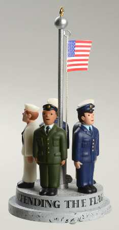 2003 Hallmark Christmas Ornaments Defending The Flag - Boxed