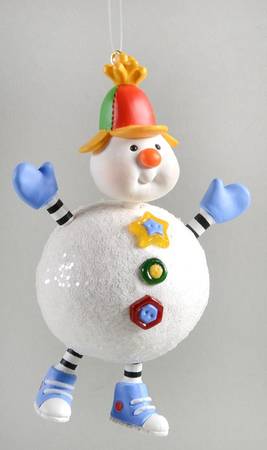 2003 Hallmark Christmas Ornaments Snowy Push 'N' Pull - Boxed