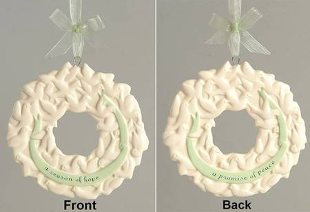 2003 Hallmark Christmas Ornaments Wreath Of Peace - Boxed