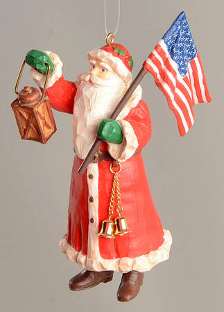 2004 Hallmark Christmas Ornaments North Pole Patriot-Red Repaint - With Box