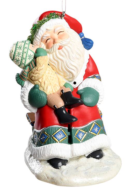 2004 Hallmark Christmas Ornaments Sittin' On Santa's Lap - With Box
