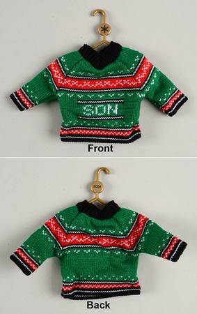 2004 Hallmark Christmas Ornaments Son-Sweater - Boxed