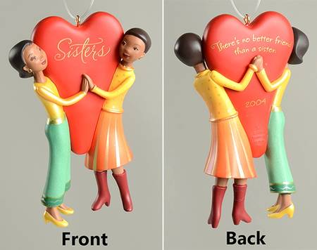 2004 Hallmark Christmas Ornaments Sisters-African American - Boxed
