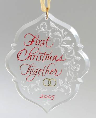 2005 Hallmark Christmas Ornaments First Christmas Together-Acrylic - Boxed