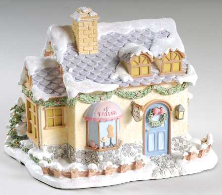 Precious Moments Christmas Village Sew Sweet Tailors - No Box