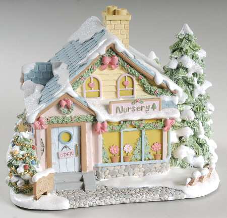 Precious Moments Christmas Village All Spruced Up Nursery - No Box