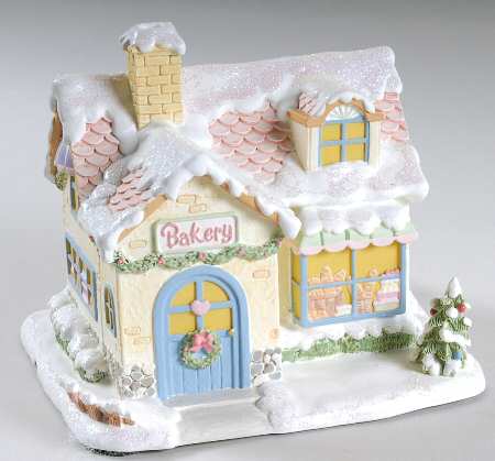 Precious Moments Christmas Village Rise 'N' Shine Bakery - No Box